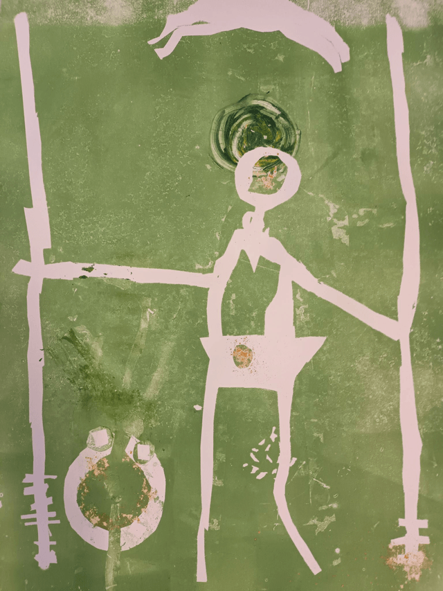 'Ington' Original print by Jude Montague edition of one 70cm x 100cm approx.