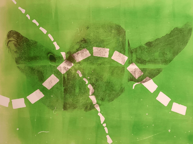 "Seal trail" by Jude Montague. Edition of one. 